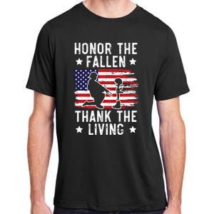 Honor The Fallen Thank The Living Usa American Memorial Day Cute Gift Adult ChromaSoft Performance T-Shirt