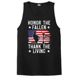 Honor The Fallen Thank The Living Usa American Memorial Day Cute Gift PosiCharge Competitor Tank