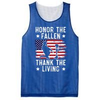 Honor The Fallen Thank The Living Usa American Memorial Day Cute Gift Mesh Reversible Basketball Jersey Tank