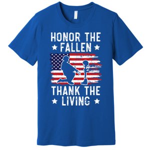 Honor The Fallen Thank The Living Usa American Memorial Day Cute Gift Premium T-Shirt