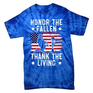 Honor The Fallen Thank The Living Usa American Memorial Day Cute Gift Tie-Dye T-Shirt