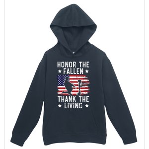 Honor The Fallen Thank The Living Usa American Memorial Day Cute Gift Urban Pullover Hoodie