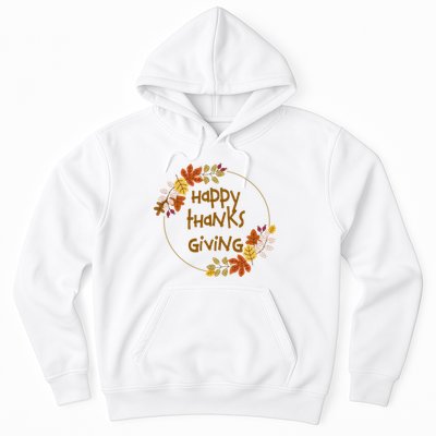 Happy Thanksgiving Fall Leaves Holiday Gift Hoodie