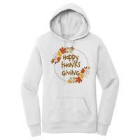 Happy Thanksgiving Fall Leaves Holiday Gift Women's Pullover Hoodie