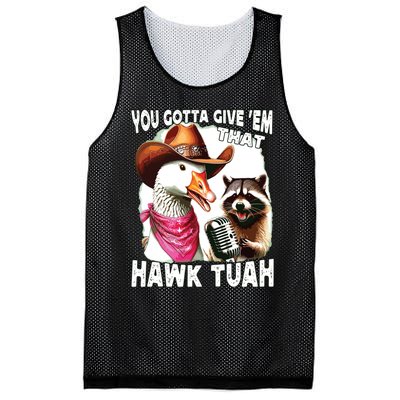 Hawk Tuah Funny Viral Humor Meme Video Girl 24 Goose Tuah Mesh Reversible Basketball Jersey Tank