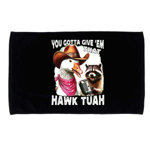 Hawk Tuah Funny Viral Humor Meme Video Girl 24 Goose Tuah Microfiber Hand Towel