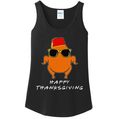 Happy Thanksgiving Friends Turkey For Turkey Ladies Essential Tank