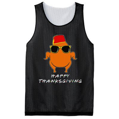 Happy Thanksgiving Friends Turkey For Turkey Mesh Reversible Basketball Jersey Tank