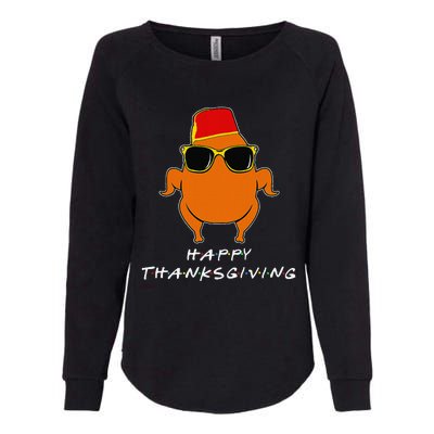 Happy Thanksgiving Friends Turkey For Turkey Womens California Wash Sweatshirt