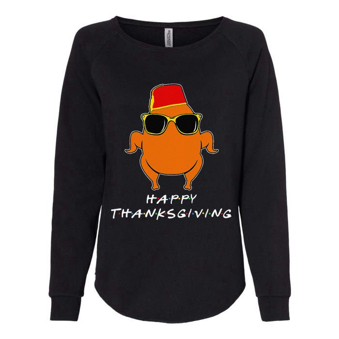 Happy Thanksgiving Friends Turkey For Turkey Womens California Wash Sweatshirt