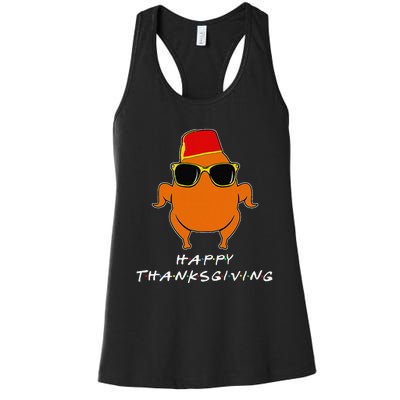 Happy Thanksgiving Friends Turkey For Turkey Women's Racerback Tank