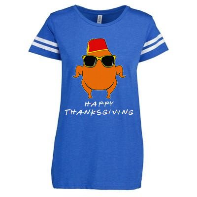 Happy Thanksgiving Friends Turkey For Turkey Enza Ladies Jersey Football T-Shirt