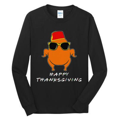 Happy Thanksgiving Friends Turkey Turkey Gift Tall Long Sleeve T-Shirt