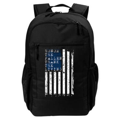 Honor The Fallen Thank The Living American Flag Design Meaningful Gift Backpack