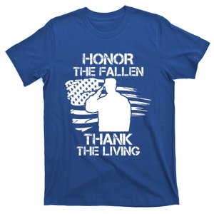 Honor The Fallen Thank The Living Saluting Soldier American Gift T-Shirt