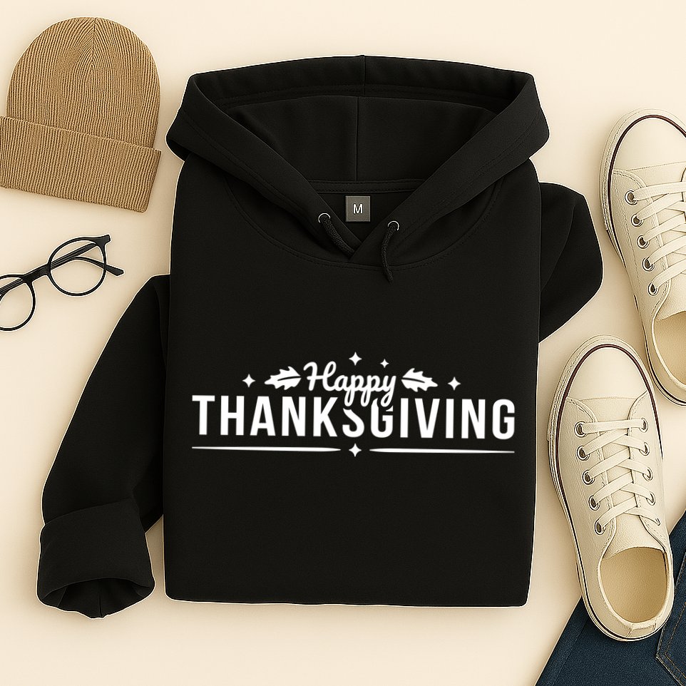 Happy Thanksgiving Festive Holiday Fall Hoodie