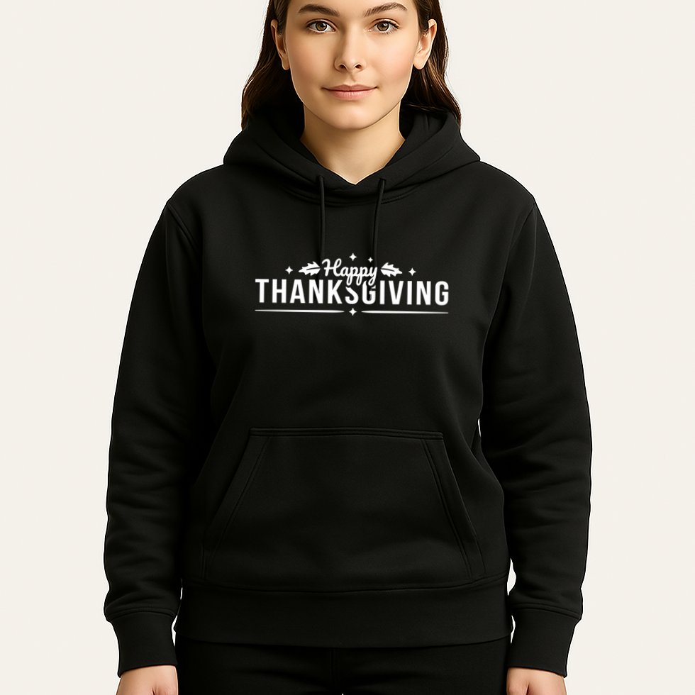 Happy Thanksgiving Festive Holiday Fall Hoodie