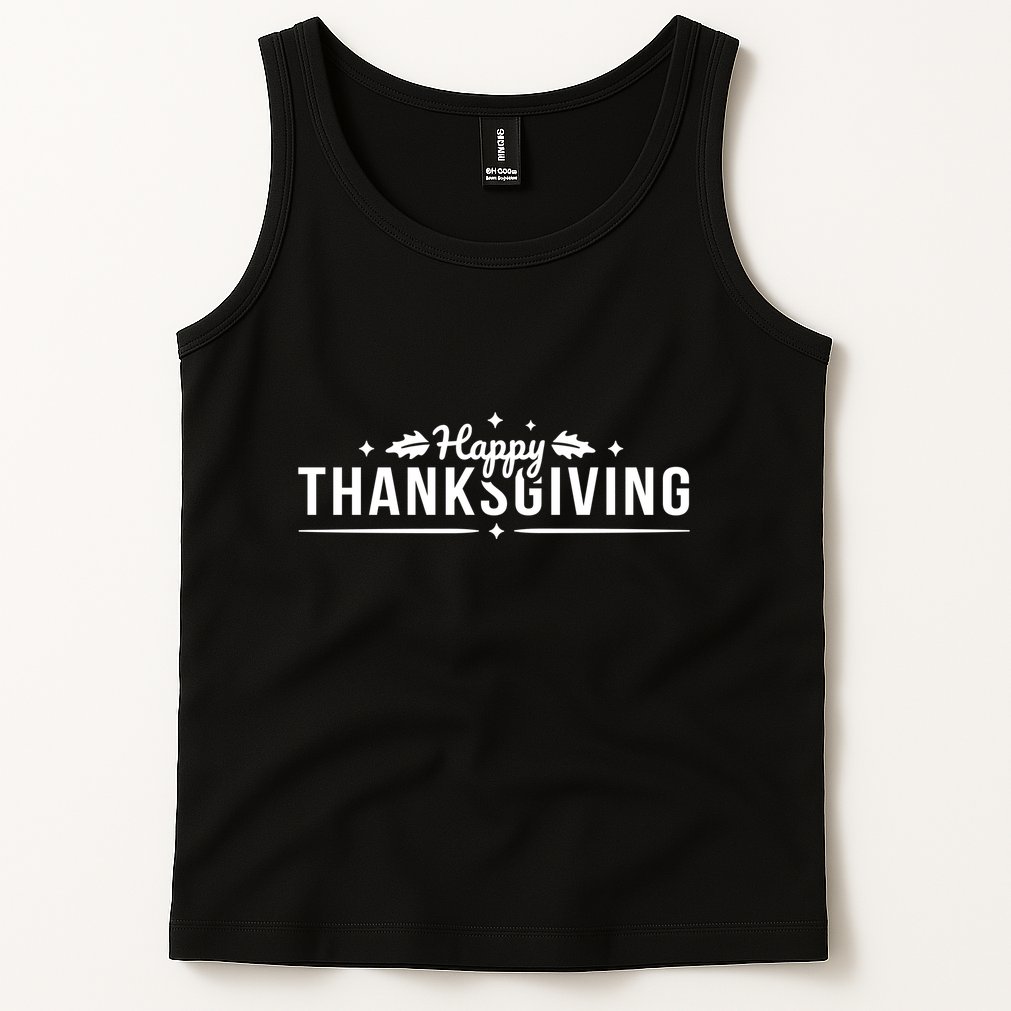 Happy Thanksgiving Festive Holiday Fall Tank Top