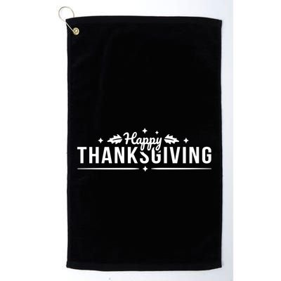 Happy Thanksgiving Festive Holiday Fall Golf Towel