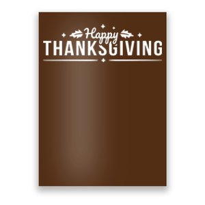 Happy Thanksgiving Festive Holiday Fall Poster