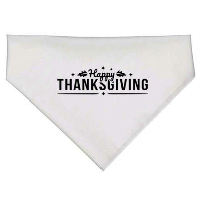 Happy Thanksgiving Festive Holiday Fall USA-Made Doggie Bandana