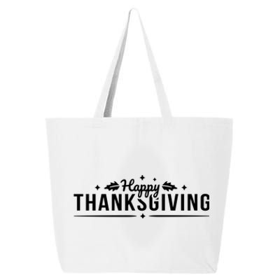 Happy Thanksgiving Festive Holiday Fall 25L Jumbo Tote