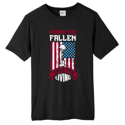 Honor The Fallen Thank The Living Memorial Day Design Gift Tall Fusion ChromaSoft Performance T-Shirt