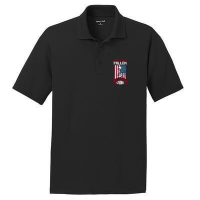 Honor The Fallen Thank The Living Memorial Day Design Gift PosiCharge RacerMesh Polo