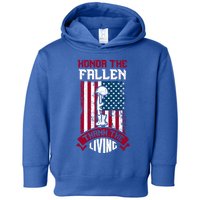 Honor The Fallen Thank The Living Memorial Day Design Gift Toddler Hoodie