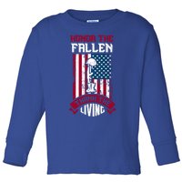 Honor The Fallen Thank The Living Memorial Day Design Gift Toddler Long Sleeve Shirt