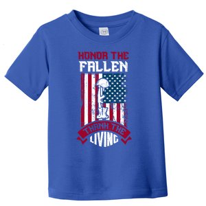 Honor The Fallen Thank The Living Memorial Day Design Gift Toddler T-Shirt