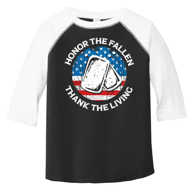 Honor The Fallen Thank The Living Veterans Day Appreciation Meaningful Gift Toddler Fine Jersey T-Shirt