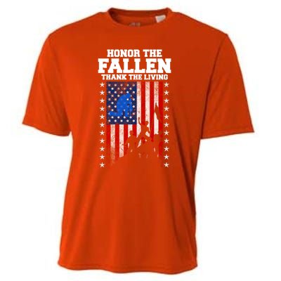 Honor The Fallen Thank The Living Memorial Day Gift Cooling Performance Crew T-Shirt