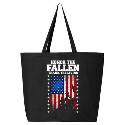 Honor The Fallen Thank The Living Memorial Day Gift 25L Jumbo Tote