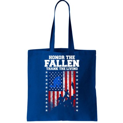 Honor The Fallen Thank The Living Memorial Day Gift Tote Bag