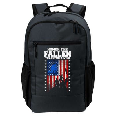 Honor The Fallen Thank The Living Memorial Day Gift Daily Commute Backpack