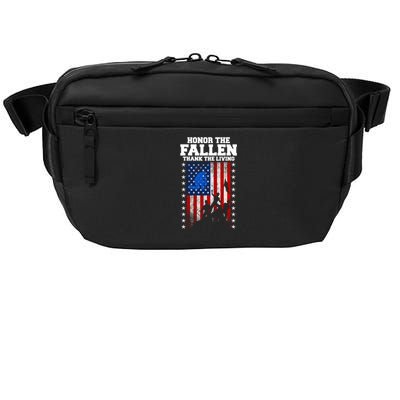 Honor The Fallen Thank The Living Memorial Day Gift Crossbody Pack