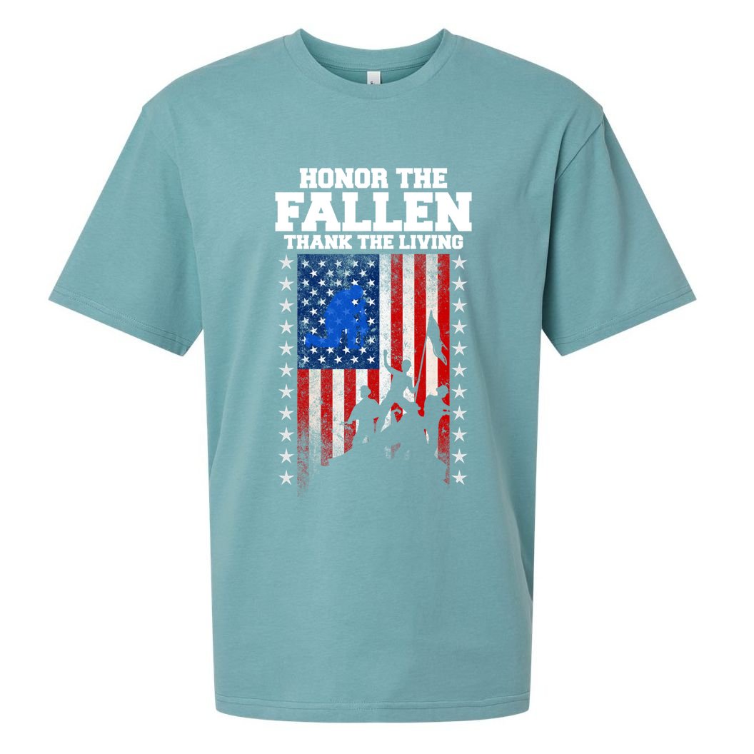 Honor The Fallen Thank The Living Memorial Day Gift Sueded Cloud Jersey T-Shirt