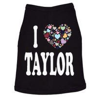 Heart Taylor First Name Girl I Love Taylor Doggie Tank