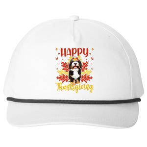 Happy Thanksgiving Funny Turkey B.Ernedoodle Lover Snapback Five-Panel Rope Hat