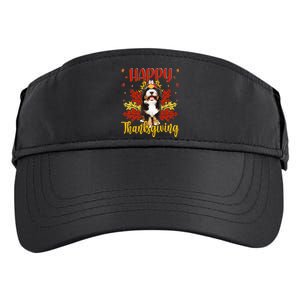 Happy Thanksgiving Funny Turkey B.Ernedoodle Lover Adult Drive Performance Visor