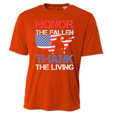 Honor The Fallen Thank The Living Memorial Day Gift Cooling Performance Crew T-Shirt