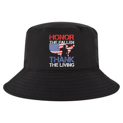 Honor The Fallen Thank The Living Memorial Day Gift Cool Comfort Performance Bucket Hat