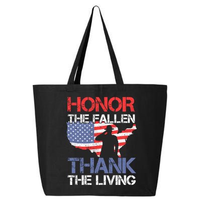 Honor The Fallen Thank The Living Memorial Day Gift 25L Jumbo Tote