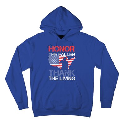 Honor The Fallen Thank The Living Memorial Day Gift Hoodie