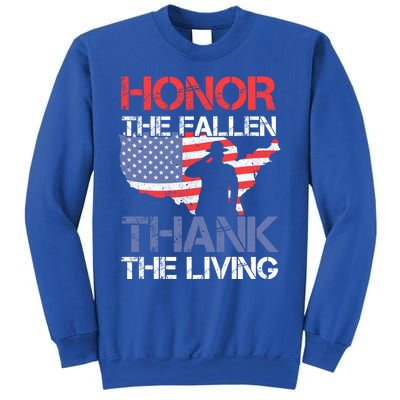 Honor The Fallen Thank The Living Memorial Day Gift Sweatshirt