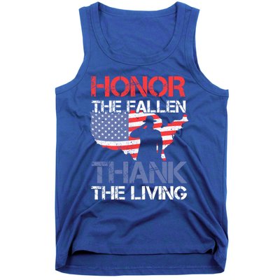 Honor The Fallen Thank The Living Memorial Day Gift Tank Top