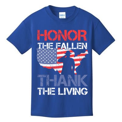 Honor The Fallen Thank The Living Memorial Day Gift Kids T-Shirt