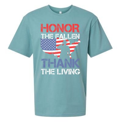 Honor The Fallen Thank The Living Memorial Day Gift Sueded Cloud Jersey T-Shirt