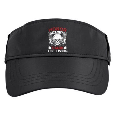 Honor The Fallen Thank The Living Veterans Day Gift Adult Drive Performance Visor